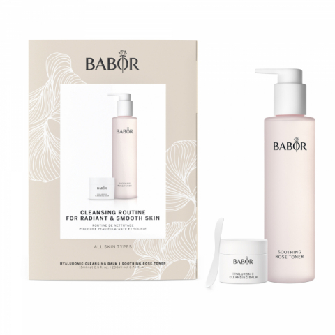 Babor Hyaluronic Cleansing Balm & Soothing Rose Toner Set