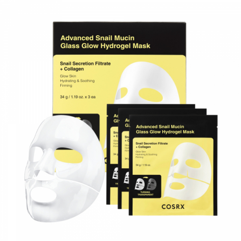 COSRX Advanced Snail Mucin Glass Glow Hydrogel Mask i gruppen Ansikte / Ansiktsmask hos Hudotekets Webshop (871)